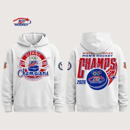 USA Hockey Men Olympic Champions 2026 Hoodie