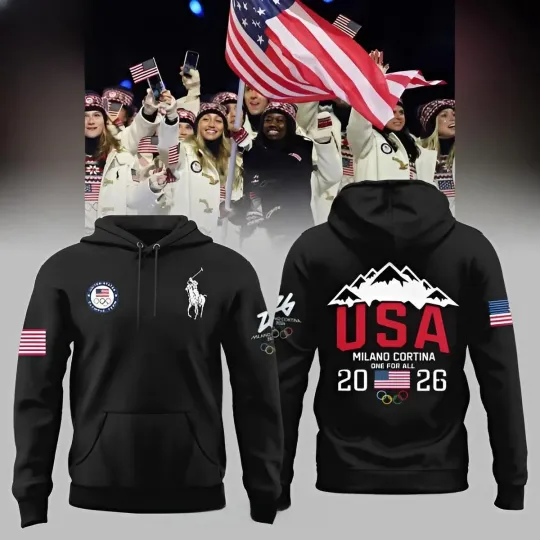 Discover USA 2026 Winter Games Inspired One Team One Nation Hoodie