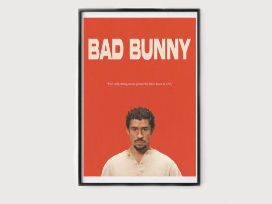 Discover Bad bunny Super Bowl Quote 2026 Half time show A4 A3 matte print poster