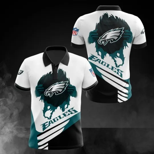 Discover Personalized Philadelphia Football Team Eagless 3D Polo Shirt Unisex Adults