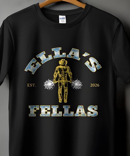 Discover Ellas Fellas Cheer Shirt 2026, Cheerleader Dad Shirt, Cheer Squad Support Tee, Cheer Team Shirt, Game Day Cheer Apparel Gift