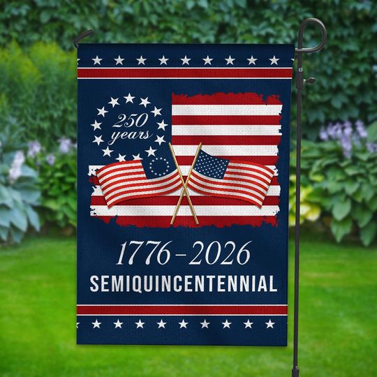 Discover 17762026 Semiquincentennial Garden Flag, 250 Years American Independence Patriotic Yard Flag, Fourth of July Outdoor Decor
