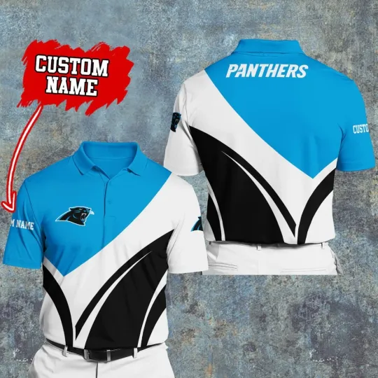 Discover Personalized Carolina Football Team Pantherss 3D Polo Shirt Unisex Adults S-5XL