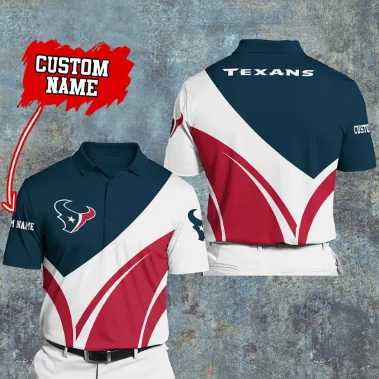 Discover Personalized Houston Football Team Texanss 3D Polo Shirt Unisex Adults S-5XL