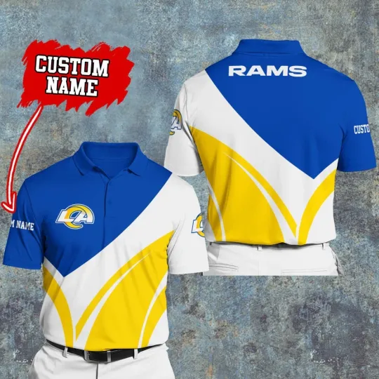 Discover Personalized Los Angeles Football Team Ramss 3D Polo Shirt Unisex Adults S-5XL