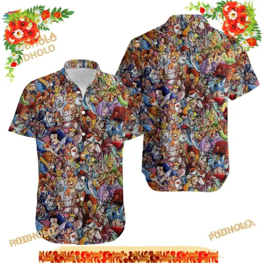 Discover Disney All Characters Collection Hawaiian Shirt