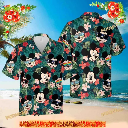 Discover Mickey Mouse Tropical Hawaiian Shirt, Mickey Mouse Hawaiian Shirt, Mickey Summer