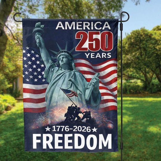 250 Anniversary Usa House Flag, Garden Flags 1776-2026 Double Side For Outside, American Patriotic Banner With Freedom, Decor Home