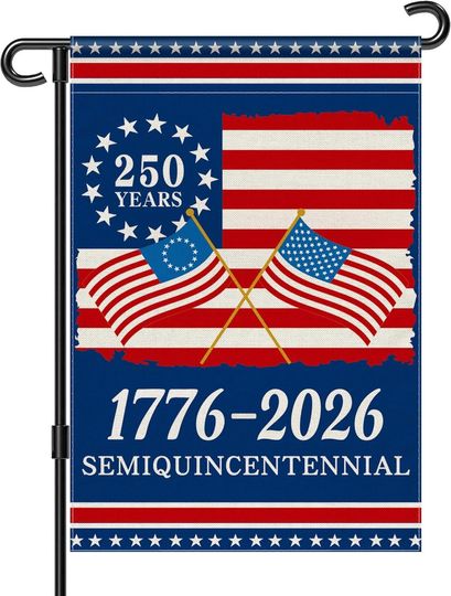 Discover Double Sided 1776-2026 Semiquincentennial Flag, America 250th Anniversary Garden House Flag, Patriotic Bprintblur.com Ross USA Outdoor Yard Decor