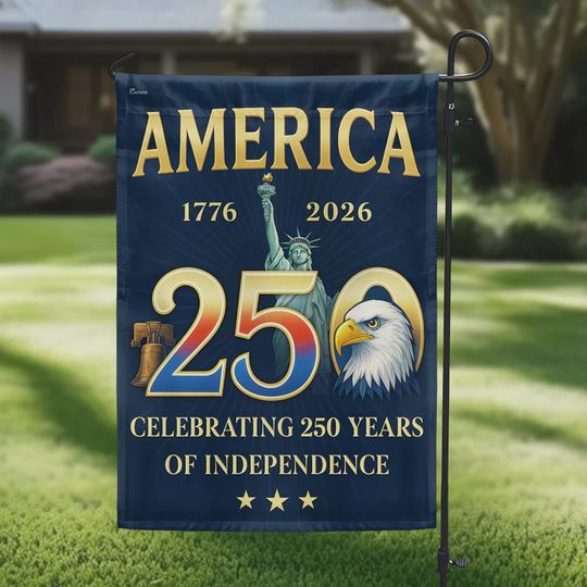 Discover America Pride Garden Flag, USA Patriotic Flag, 250th Anniversary Semiquincentennial Flag, 17762026 Independence Flag