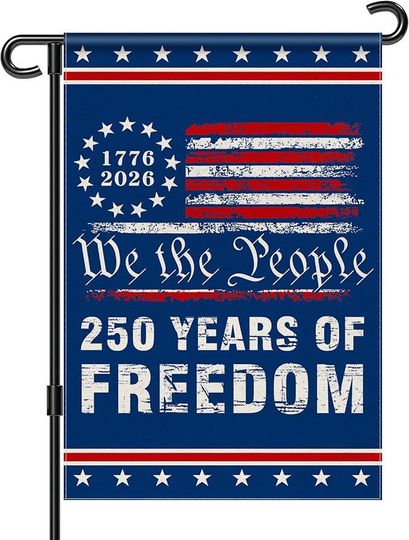 Discover 250th Anniversary USA Garden Flag, America 17762026 Patriotic Banner, Flag for Independence Day
