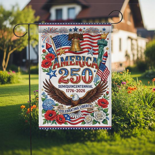 Discover Patriotic USA 250th Anniversary Outdoor Yard Decor, Independence Day Flag