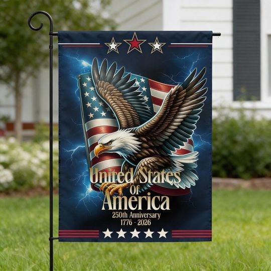 Discover 250 Years of Freedom America Garden Flag | Semiquincentennial 17762026 Yard Banner