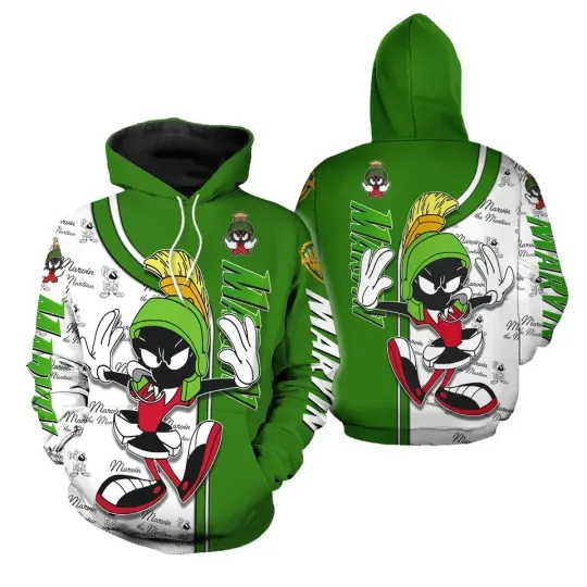 Discover Looney Tunes Marvin The Martin Cartoon Limited Edition 3D Print Hoodie