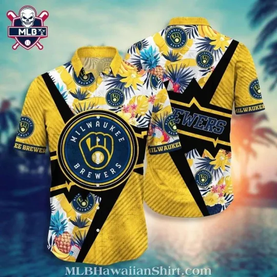 Discover Classic Pinstripe Pitch – Milwaukee Baseball Team Brewerss MLB Hawaiian Shirt