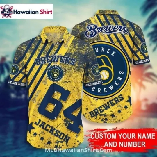 Discover Graffiti Style Milwaukee Baseball Team Brewerss Aloha Shirt Custom Name