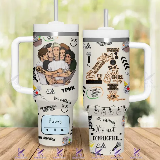 Discover Boy Band Music Lover Travel Tumbler Handle Insulated 20oz 30oz 40oz