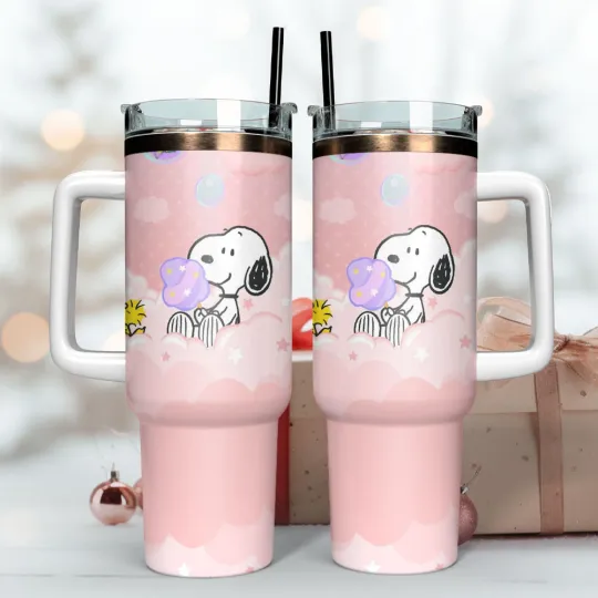 Discover Cute Beagle Cartoon Dog Fan Tumbler 40oz 30oz 20oz With Handle