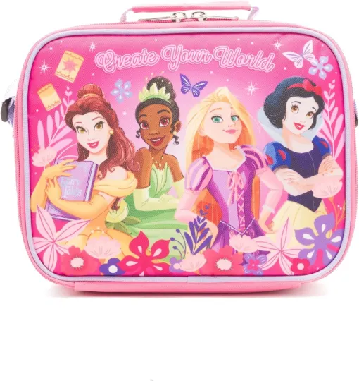 Discover Princess Belle Tiana Rapunzel Snow White Insulated Lunch Bag