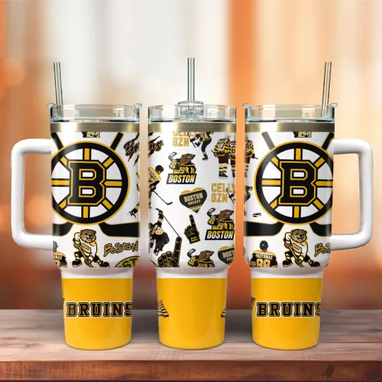 Discover Black Gold Boston Hockey Supporter Gift Tumbler 20oz 30oz 40oz With Handle
