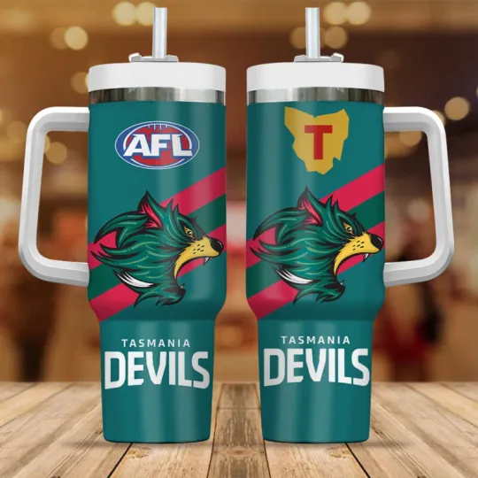 Discover Red Green Tasmania Football Fan Insulated Handled Tumbler 20oz 30oz 40oz