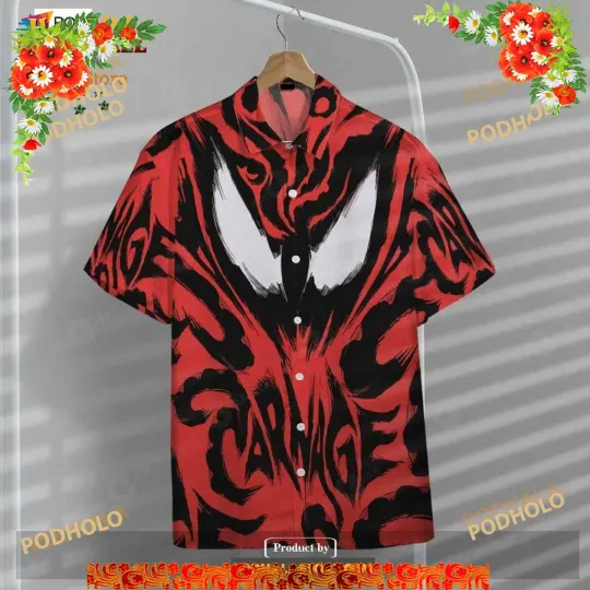 MV Venom Carnage Symbiote Aloha Funny Hawaiian Shirt