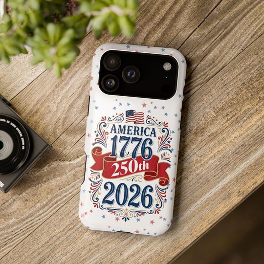 Discover America 250th iPhone Case | Patriotic USA Birthday, Wireless Charging