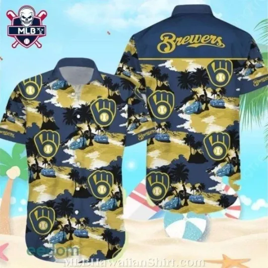 Discover Milwaukee Baseball Team Brewerss Beachfront Party – Tropical Hawaiian Shirt