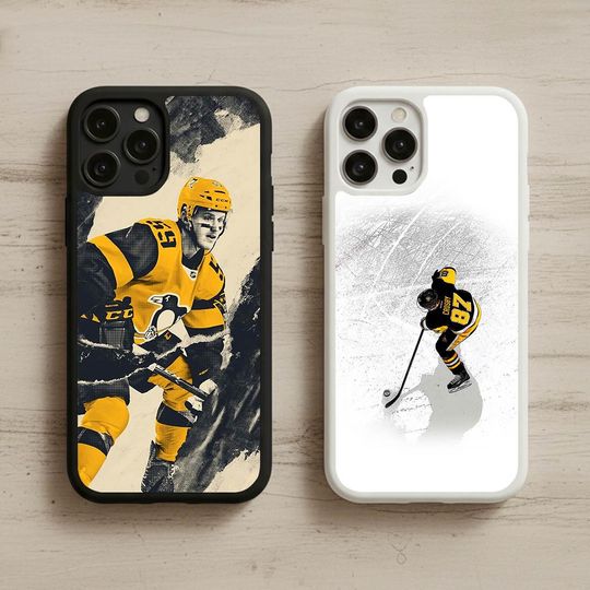 Discover Inspired Number 87 Ice Hockey art Phone Cover Rubber black and white for iphone and samsung.