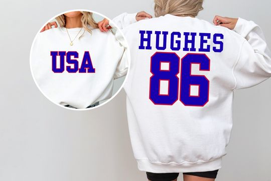 USA HOCKEY Jack Hughes #86 Crewneck Unisex Sweatshirt, Jack Hughes Usa Gold Hockey Jersey Crewneck