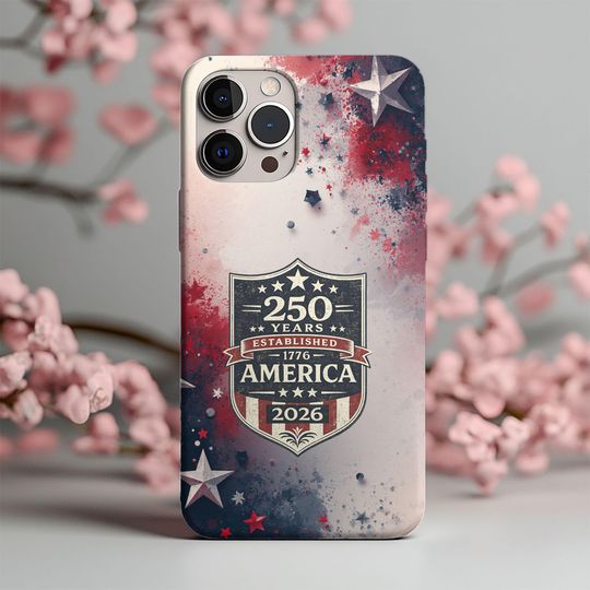 Discover USA 250th Anniversary Phone Case 2026, America 17762026 Patriotic Shield Design, 4th of July iPhone Case, Independence Day Cover
