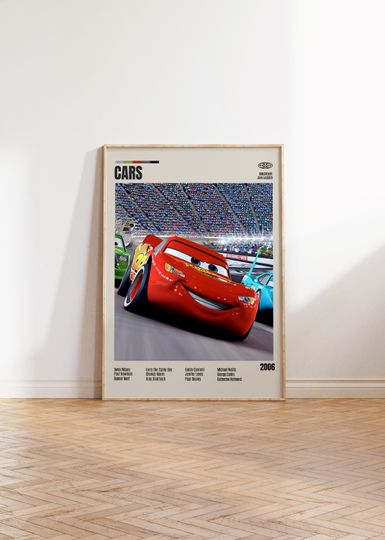Discover Cars Movie Poster, Minimalist Art Print (Digital Download)