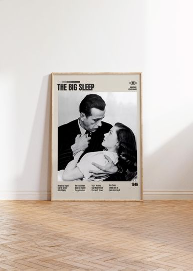 Discover The Big Sleep Movie Poster, Howard Hawks Film, Mid-Century Modern Art Print