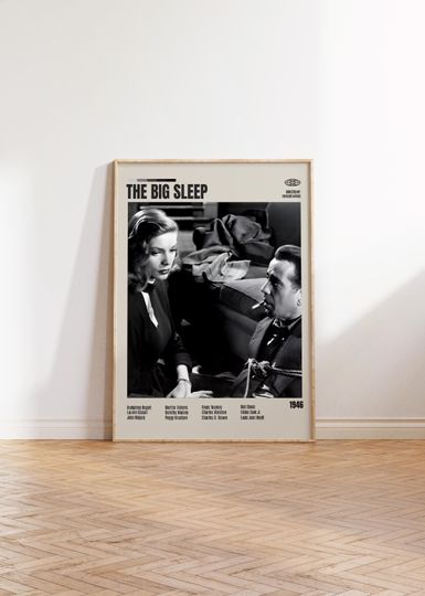Discover The Big Sleep Movie Poster, Howard Hawks Film, Mid-Century Modern Art