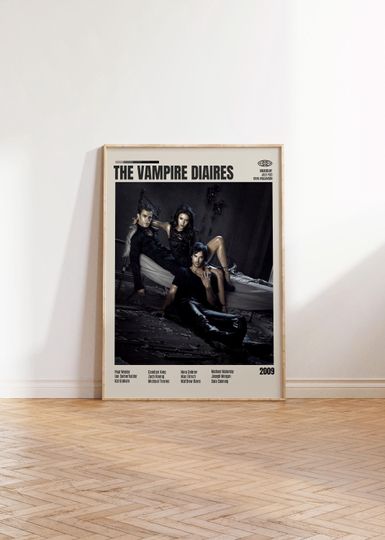 Discover The Vampire Diaries,Julie Plec,Minimalist Movie Poster, Retro Movie Poster, Mid century modern, Vintage Retro Art Print,Best Movies