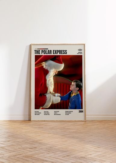 Discover The Polar Express Movie Poster: Minimalist Retro Art Print