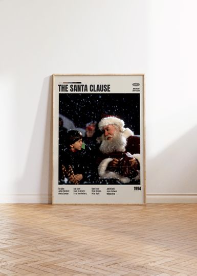 Discover The Santa Clause,John Pasquin,Minimalist Movie Poster, Retro Movie Poster, Mid century modern, Vintage Retro Art Print,Best Movies,A3 Poster