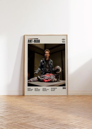Discover Ant-Man Minimalist Movie Poster, Retro Art Print