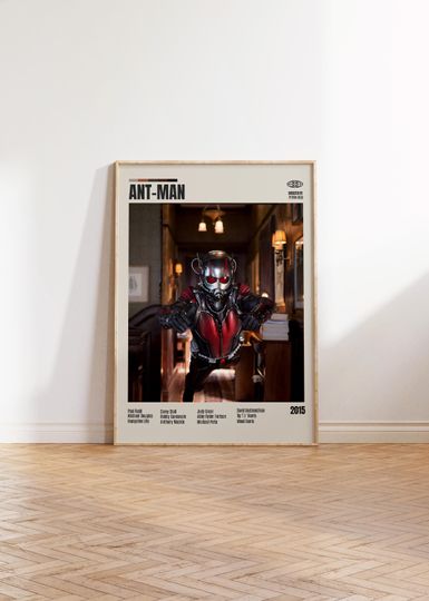 Discover Ant-Man Movie Poster, Minimalist Retro Art Print