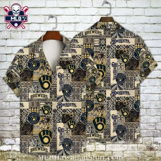 Tribal Tapestry – Classic Milwaukee Baseball Team Brewerss Hawaiian Shirt