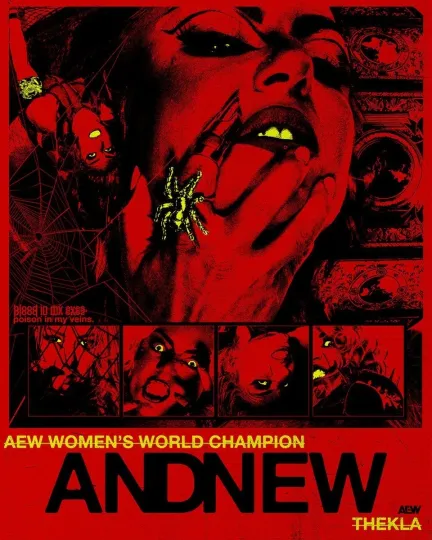 Discover Thekla Toxic Spider Women's World Champion 2026 Vertical Poster