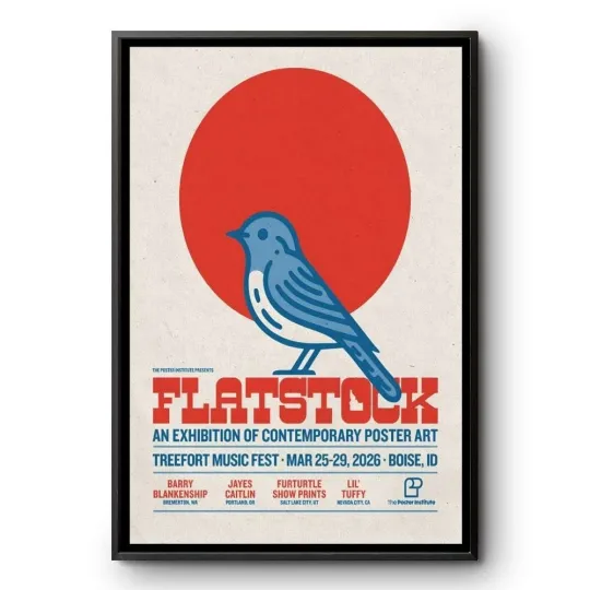 Discover Flatstock Poster Art Exhibition Boise ID 2026 Limited Vertical Poster