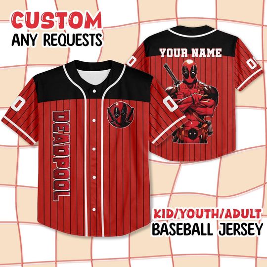 Discover Custom Deadpool Collection Baseball Jersey, Deadpool Superhero Matching Jersey
