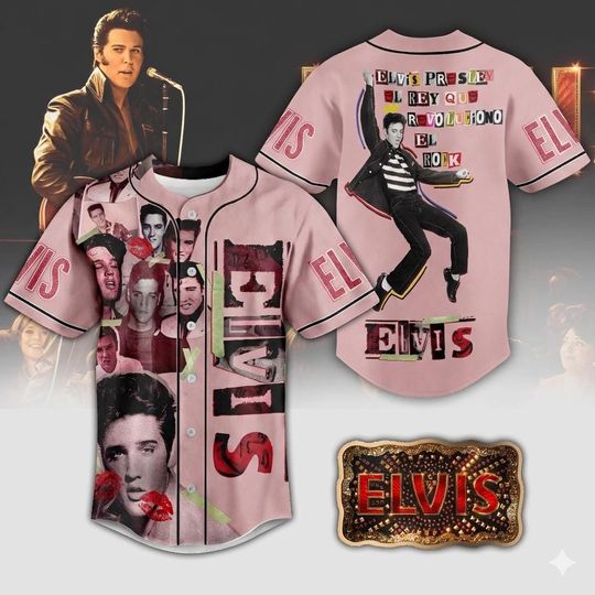 Discover Elvis King Baseball Jersey, Rock And Roll Music Baseball Jersey, Elvis Presley Jersey