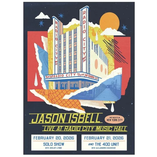 Discover Jason Isbell Radio City Music Hall Live Poster February 2026
