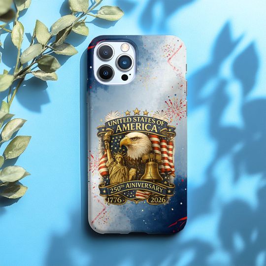 Discover USA 250th Anniversary Phone Case 17762026, Patriotic Eagle Independence Day iPhone Cover, America Semiquincentennial Case