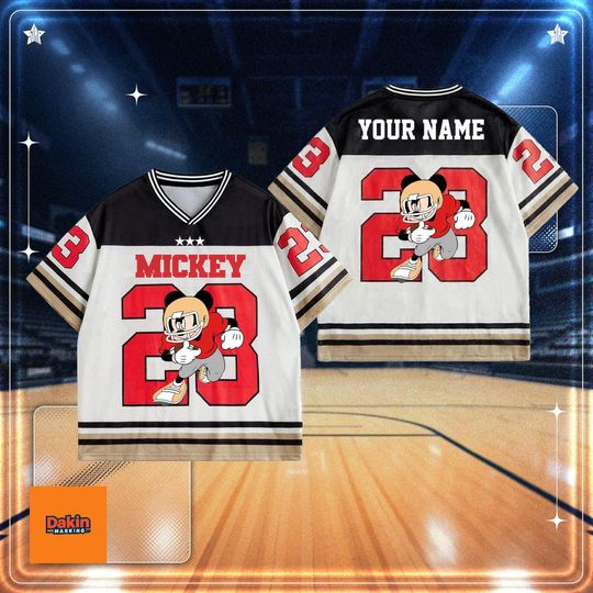 Discover Disney Mickey Rugby Jersey Custom Name Number, Football Jersey Shirt, Mickey Sports Jersey Gift