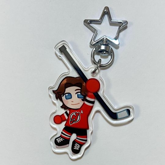 Discover Jack Hughes Transparent Keychain