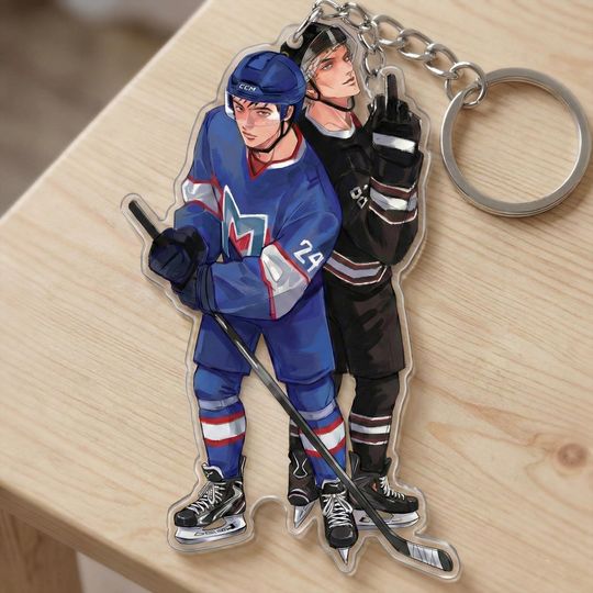Heated Rivalry & Hollanov Inspired Acrylic Keychains / Bag Charms, Team Rozanov Keychain