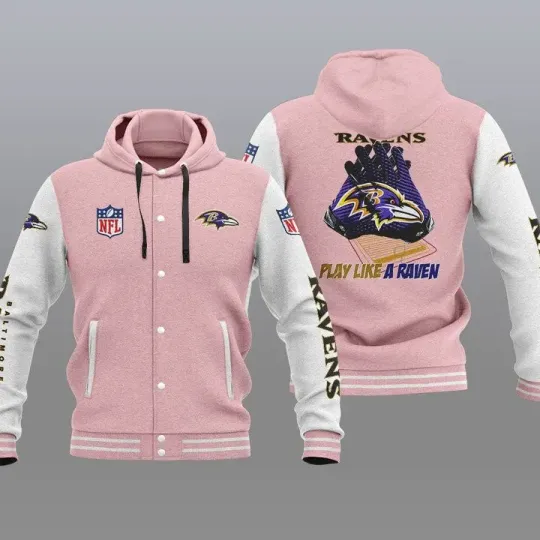 Baltimore Ravens Hooded Baseball Jacket